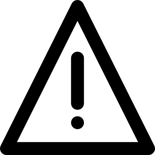 Warning Basic Black Outline icon
