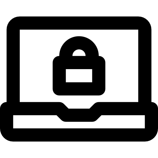 Laptop Basic Black Outline icon