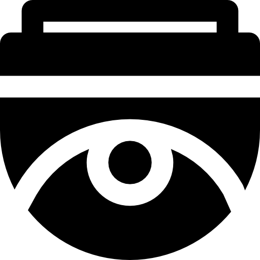 beveiligingscamera Basic Black Solid icoon