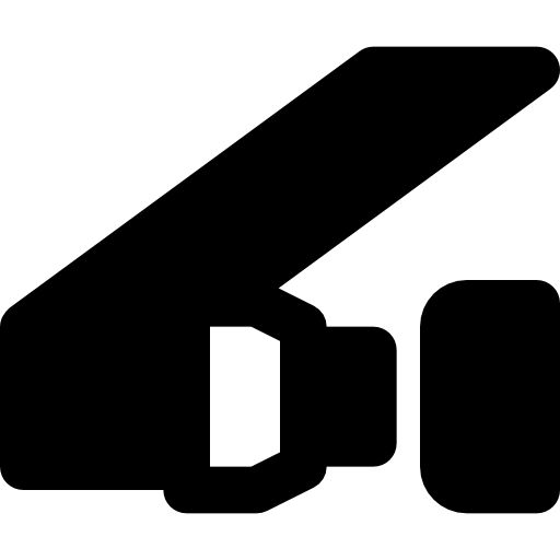cinturón de seguridad Basic Black Solid icono