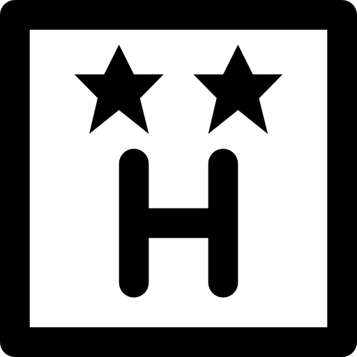 hotelschild Basic Black Outline icon