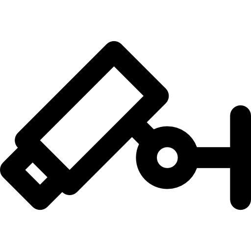 circuito cerrado de televisión Basic Black Outline icono