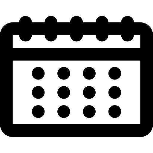 calendrier Basic Black Outline Icône