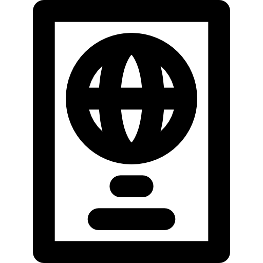 paszport Basic Black Outline ikona