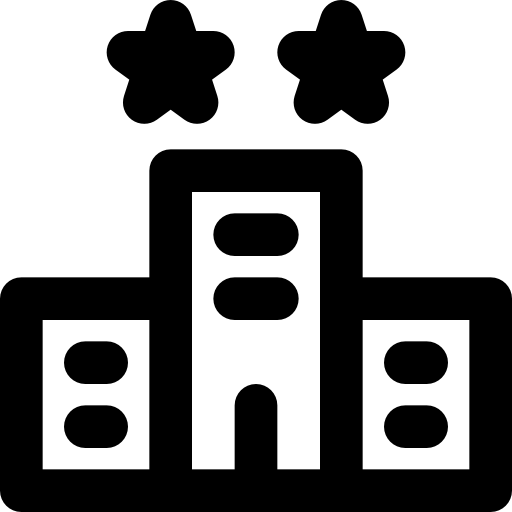 hotel Basic Black Outline icono