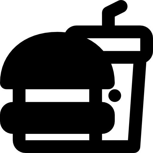 fast food Basic Black Solid icoon