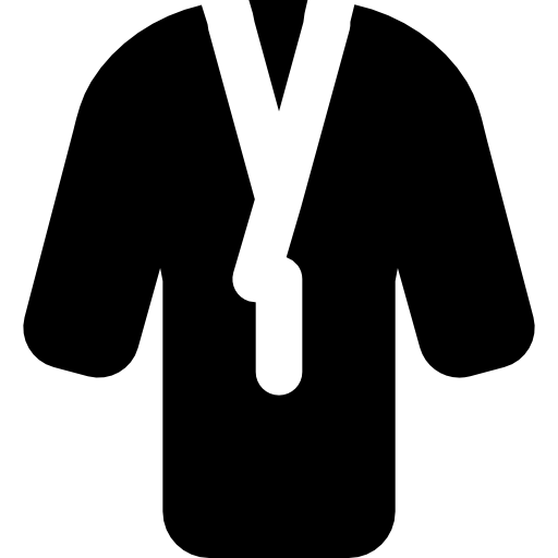 Bathrobe Basic Black Solid icon