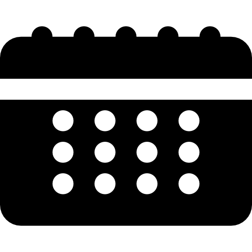 kalendarz Basic Black Solid ikona
