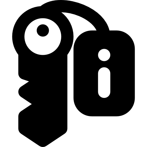 Ключ от комнаты Basic Black Solid иконка