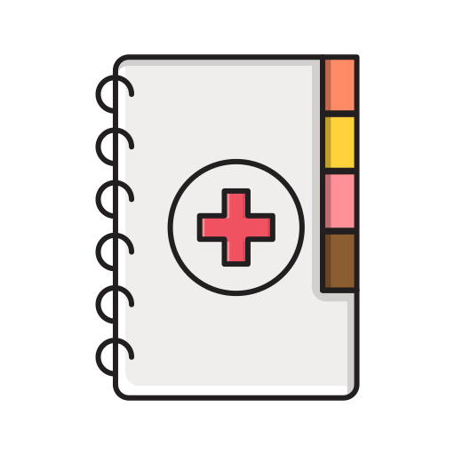 libro medico Vector Stall Lineal Color icona
