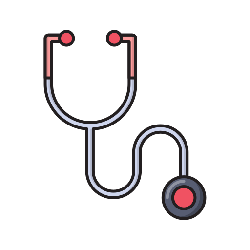 Stethoscope Vector Stall Lineal Color icon