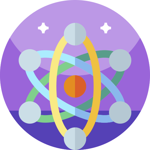 Átomo Geometric Flat Circular Flat icono