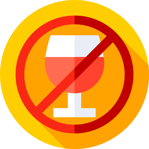 no alcohol Flat Circular Flat icono