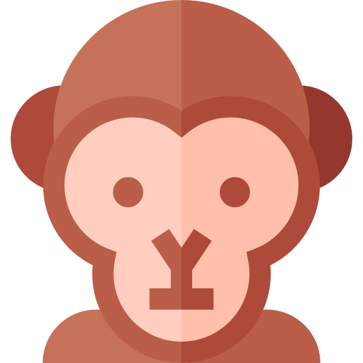 Monkey Basic Straight Flat icon