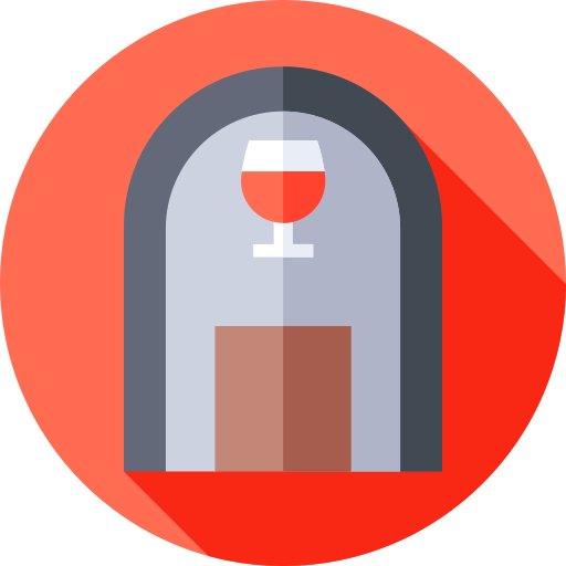 almacenamiento de vino Flat Circular Flat icono