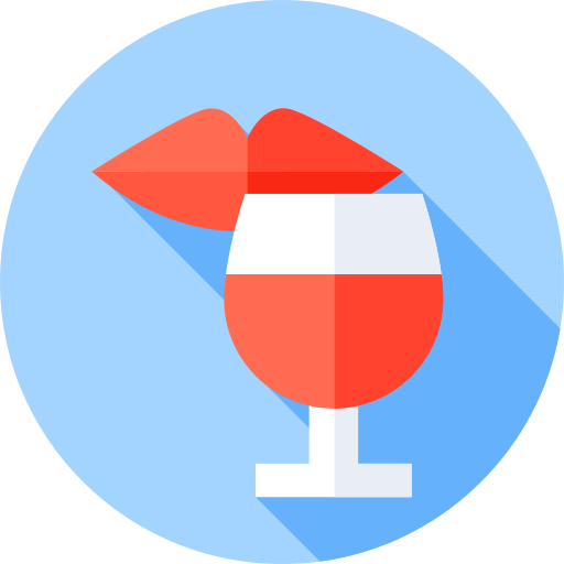 cata de vinos Flat Circular Flat icono
