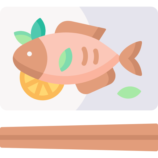 Steamed fish Special Flat icon