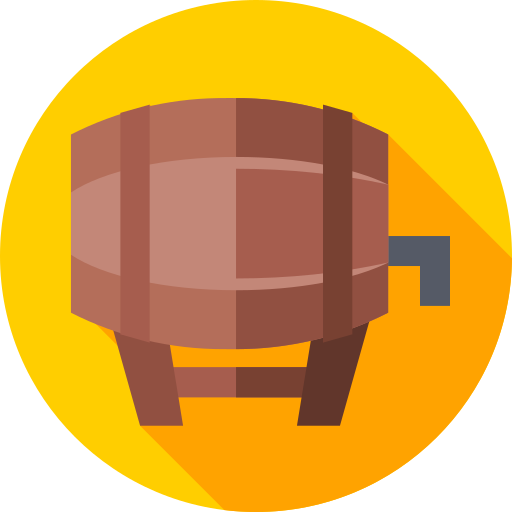 Beer keg Flat Circular Flat icon
