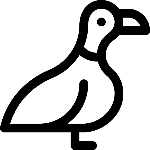 canard Basic Rounded Lineal Icône