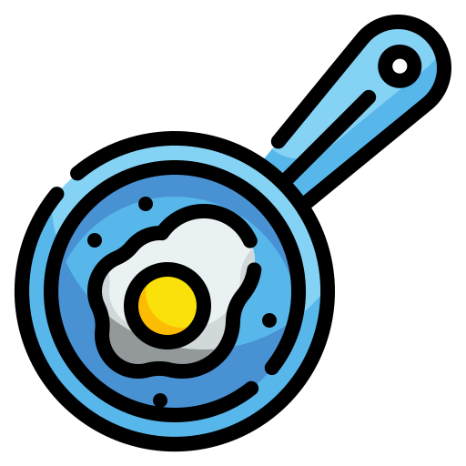 Fried egg Wanicon Lineal Color icon