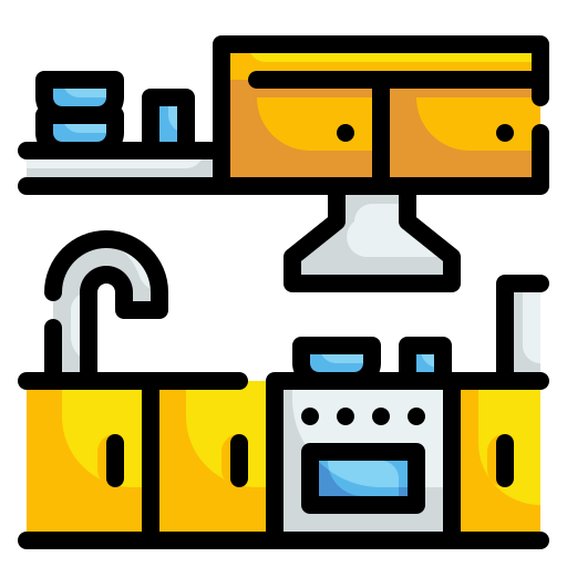 Kitchen Wanicon Lineal Color icon