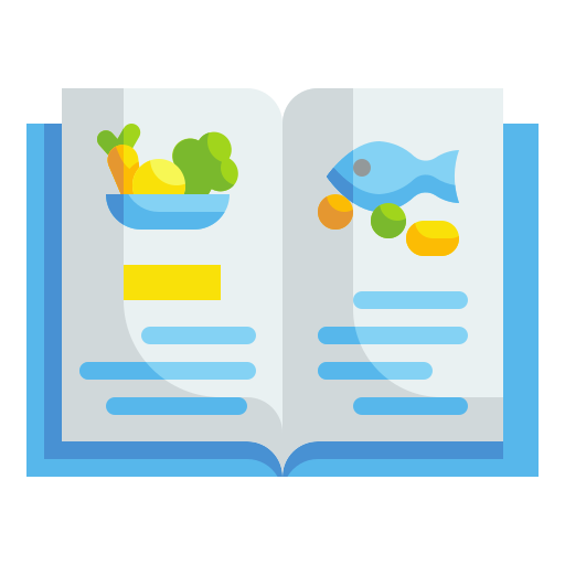receptenboek Wanicon Flat icoon