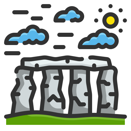 stonehenge Wanicon Lineal Color icono