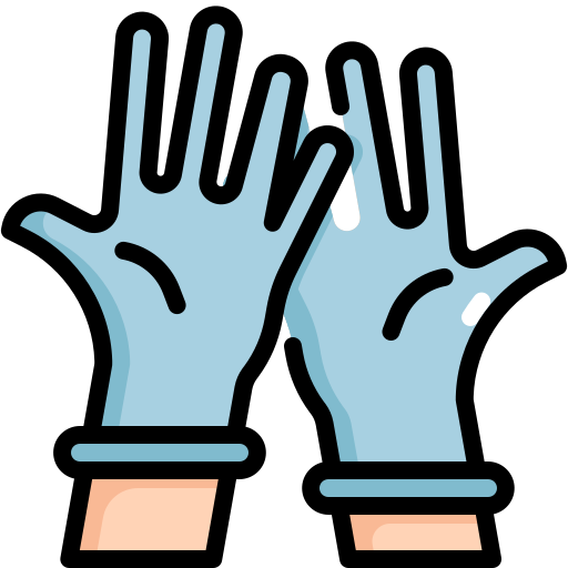 des gants en caoutchouc Generic Outline Color Icône