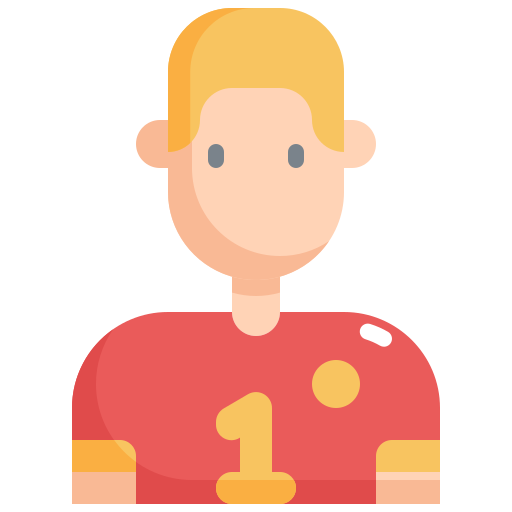 voetbalspeler Generic Flat icoon