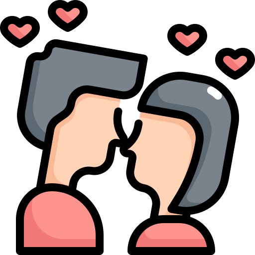 beso de boda Generic Outline Color icono
