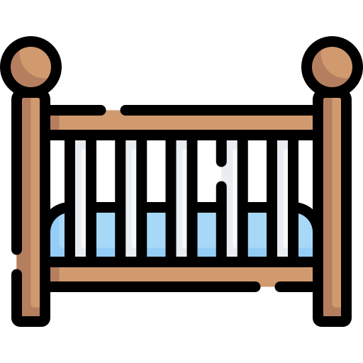 Baby crib Special Lineal color icon