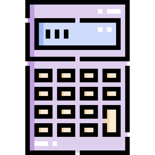 kalkulator Detailed Straight Lineal color ikona