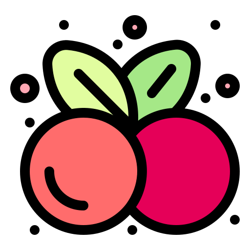 Cherries Flatart Icons Lineal Color icon