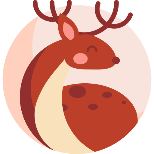 Deer Detailed Flat Circular Flat icon