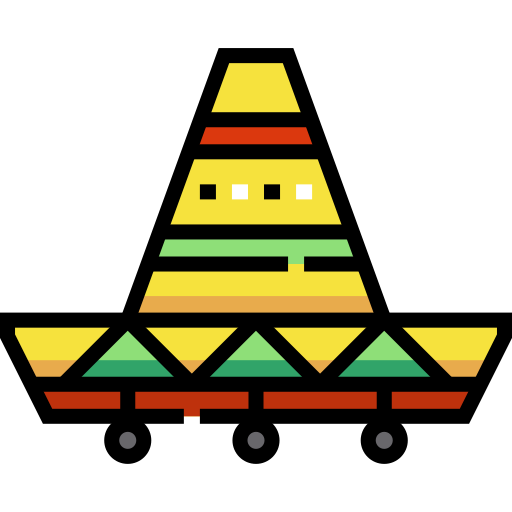 sombrero mexicano Detailed Straight Lineal color icono