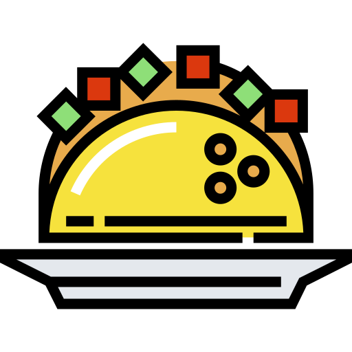 tacos Detailed Straight Lineal color ikona