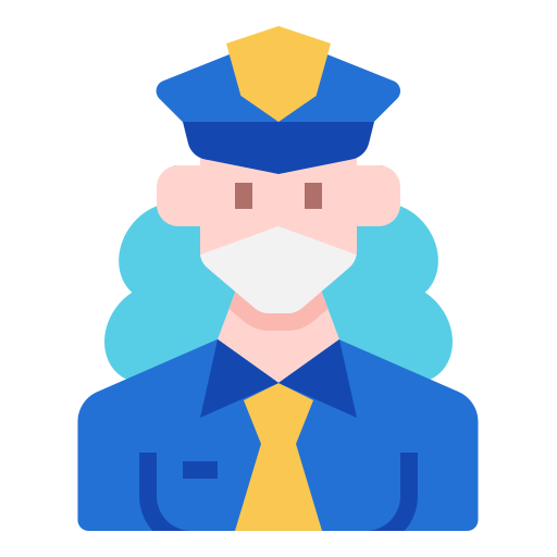 policía Linector Flat icono