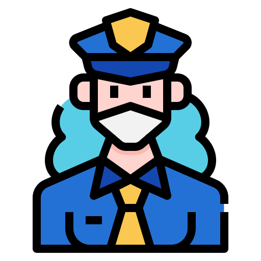 policja Linector Lineal Color ikona
