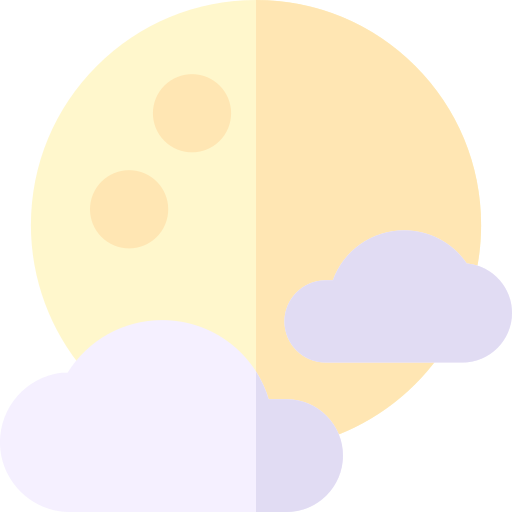 luna llena Basic Straight Flat icono
