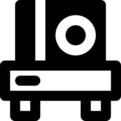 reprodutor de vídeo Basic Black Solid Ícone