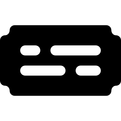 biglietto Basic Black Solid icona