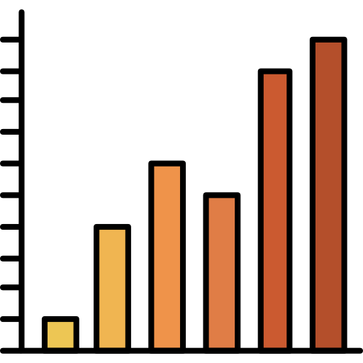 estatísticas Icons Responsive Color 128px Ícone