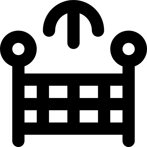 Crib Basic Black Outline icon