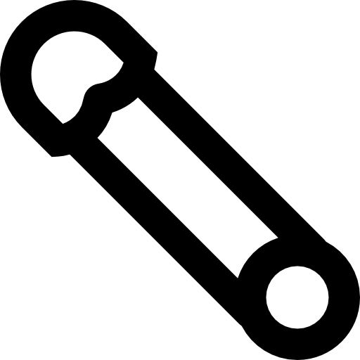 Safety pin Basic Black Outline icon