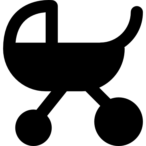 kinderwagen Basic Black Solid icon