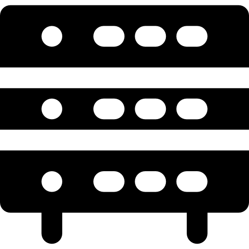 server Basic Black Solid icona
