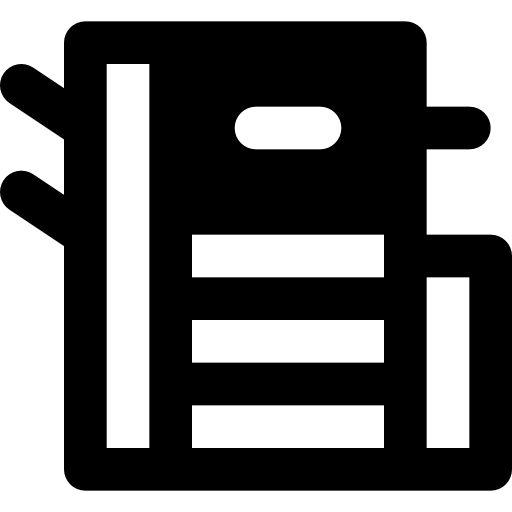 Copy machine Basic Black Solid icon