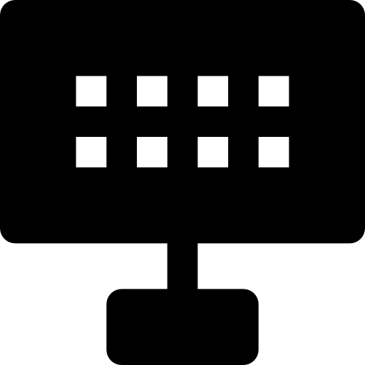 televisión inteligente Basic Black Solid icono