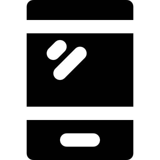 smartphone Basic Black Solid icona