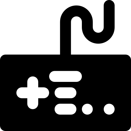 kontroler gry Basic Black Solid ikona